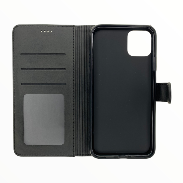 Estuche carteras lc imeeke folio libreta con porta tarjeta apple iphone 12 pro max color negro