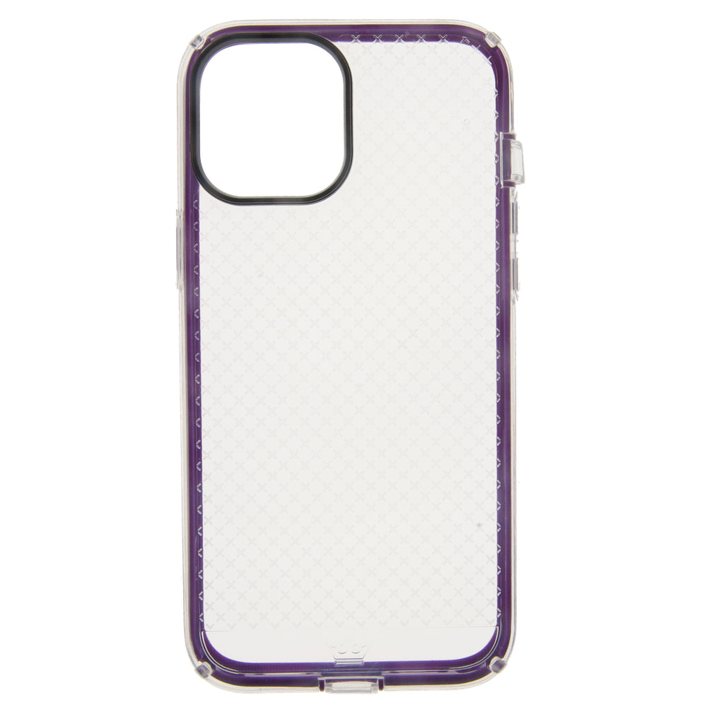 Protective case king anigma falls from 2.10 meters apple iphone 12 pro max purple / transparent color