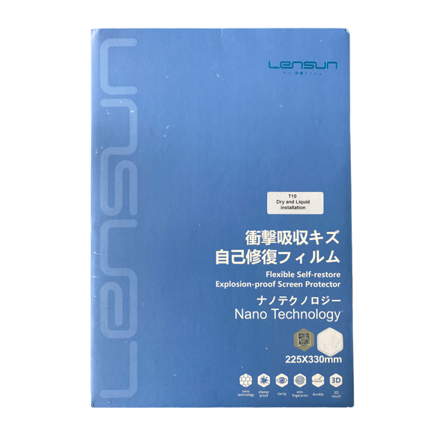 Protector pantalla lensun nanotech 12.9t hd film nano flexible self restore personalizado tablet size 12 13 pulgadas