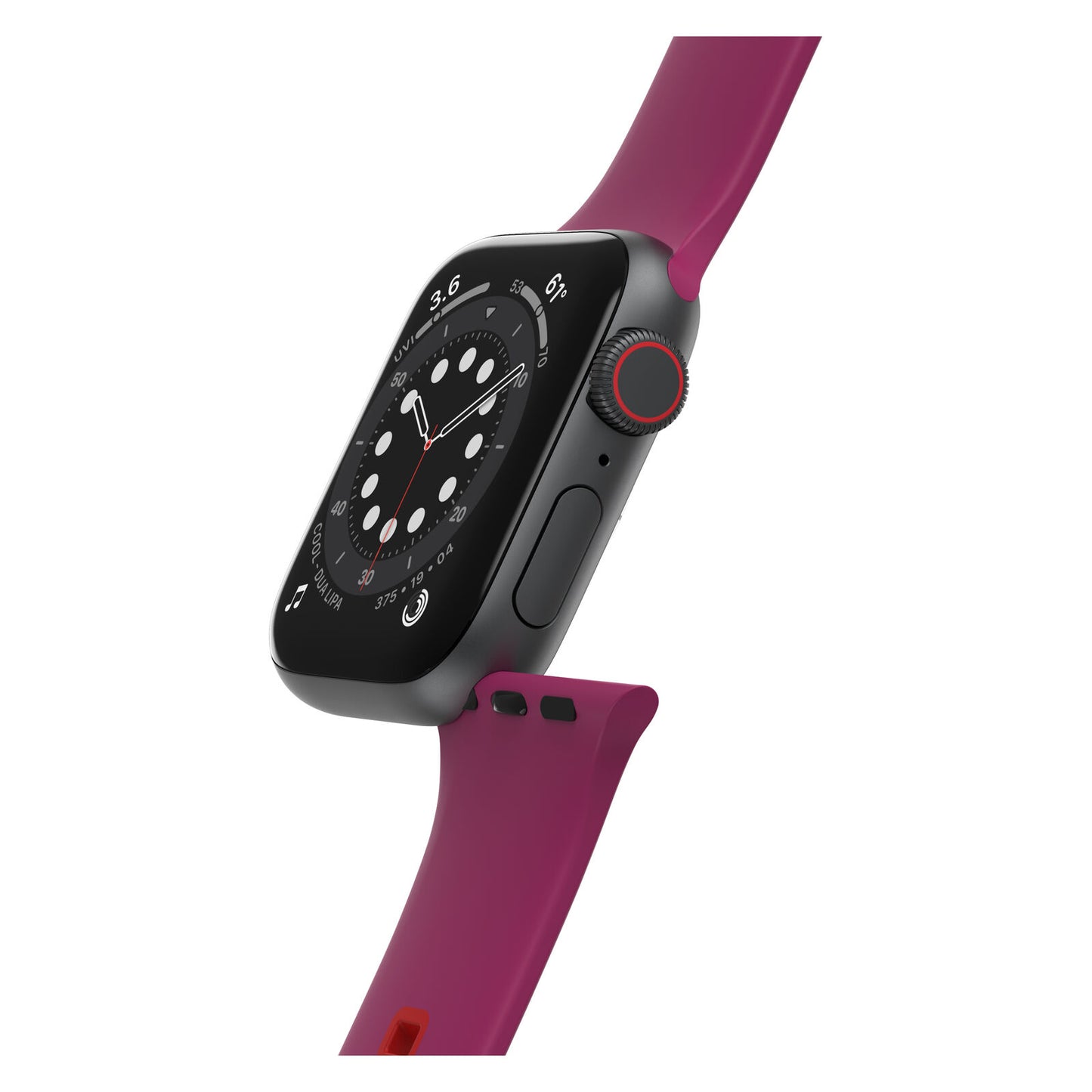 Accesorio otterbox pulsera silicon all day band apple watch 38 / 40 / 41 mm color fucsia / rojo