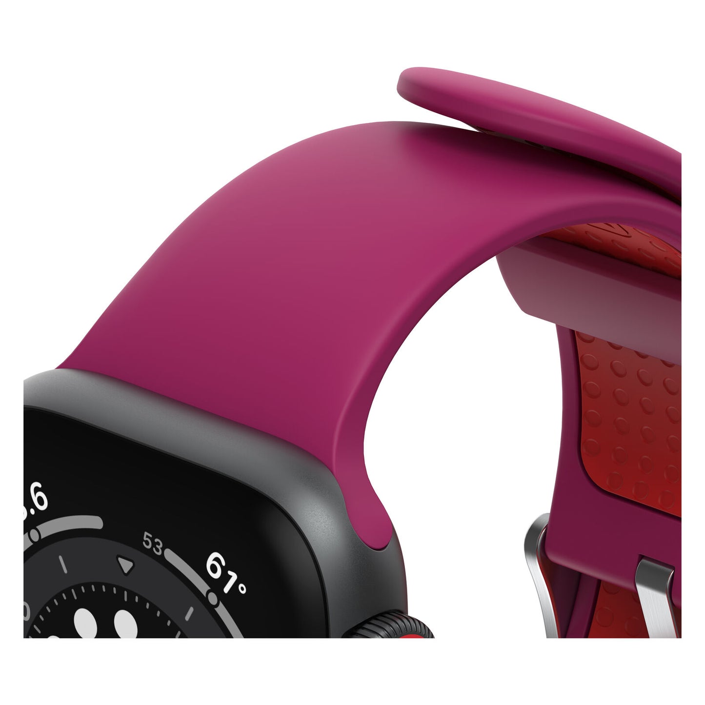 Accesorio otterbox pulsera silicon all day band apple watch 38 / 40 / 41 mm color fucsia / rojo