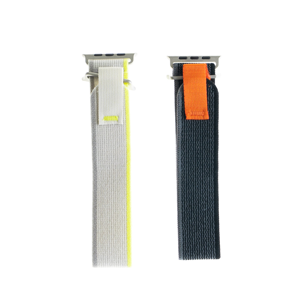 El Rey Accessory Trail Loop Bracelet Pack of 2 Units 38/40/41 Mm Black/Orange and Gray/Green