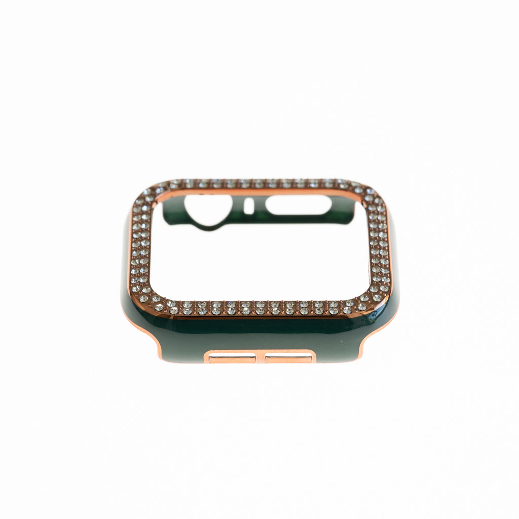 Generic Accessory Bracelet With Diamond Bumper Apple Watch 45 Mm Color Ivory Green