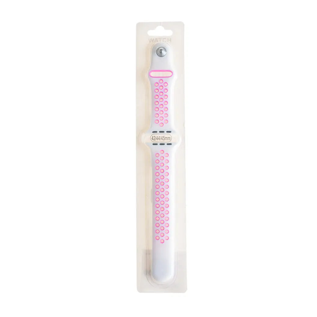 Accesorio El Rey Pulsera Tipo Nike Apple Watch 38 / 40 / 41 Mm Color Blanco / Magenta DIGITALSHOP