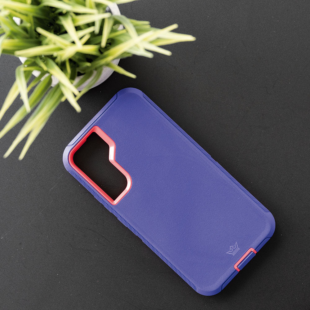 estuche proteccion el rey defender samsung s22 color morado / rosado DIGITALSHOP