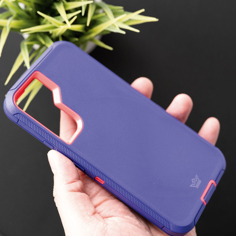 estuche proteccion el rey defender samsung s22 color morado / rosado DIGITALSHOP