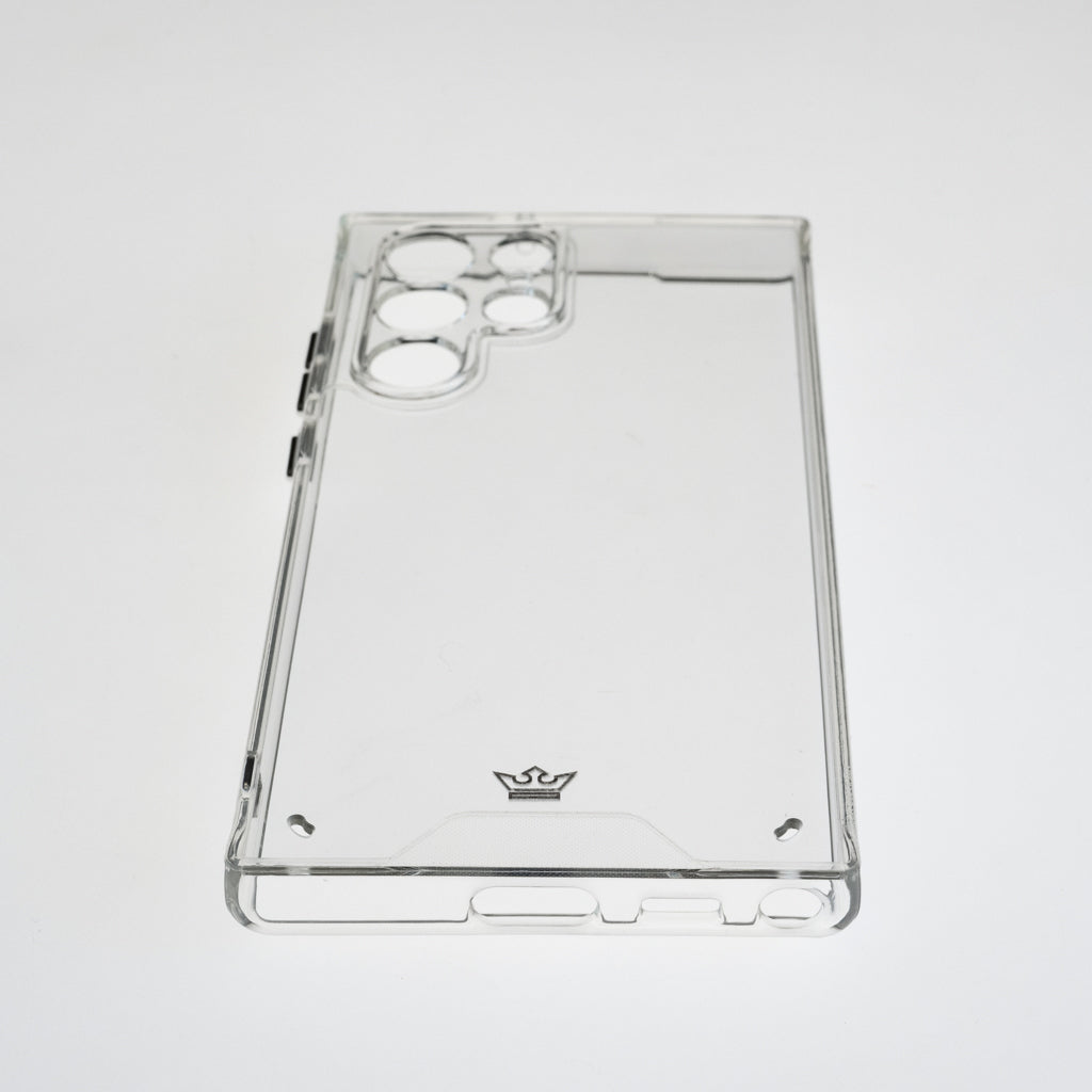 transparent case the king with buttons samsung s22 ultra color gray / transparent