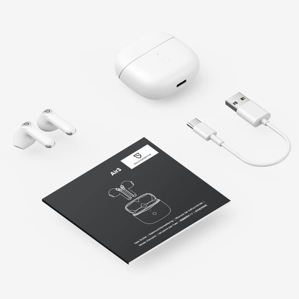 Soundpeats Air3 Wireless Aptx Adaptive Noise Cancelling Headphones White