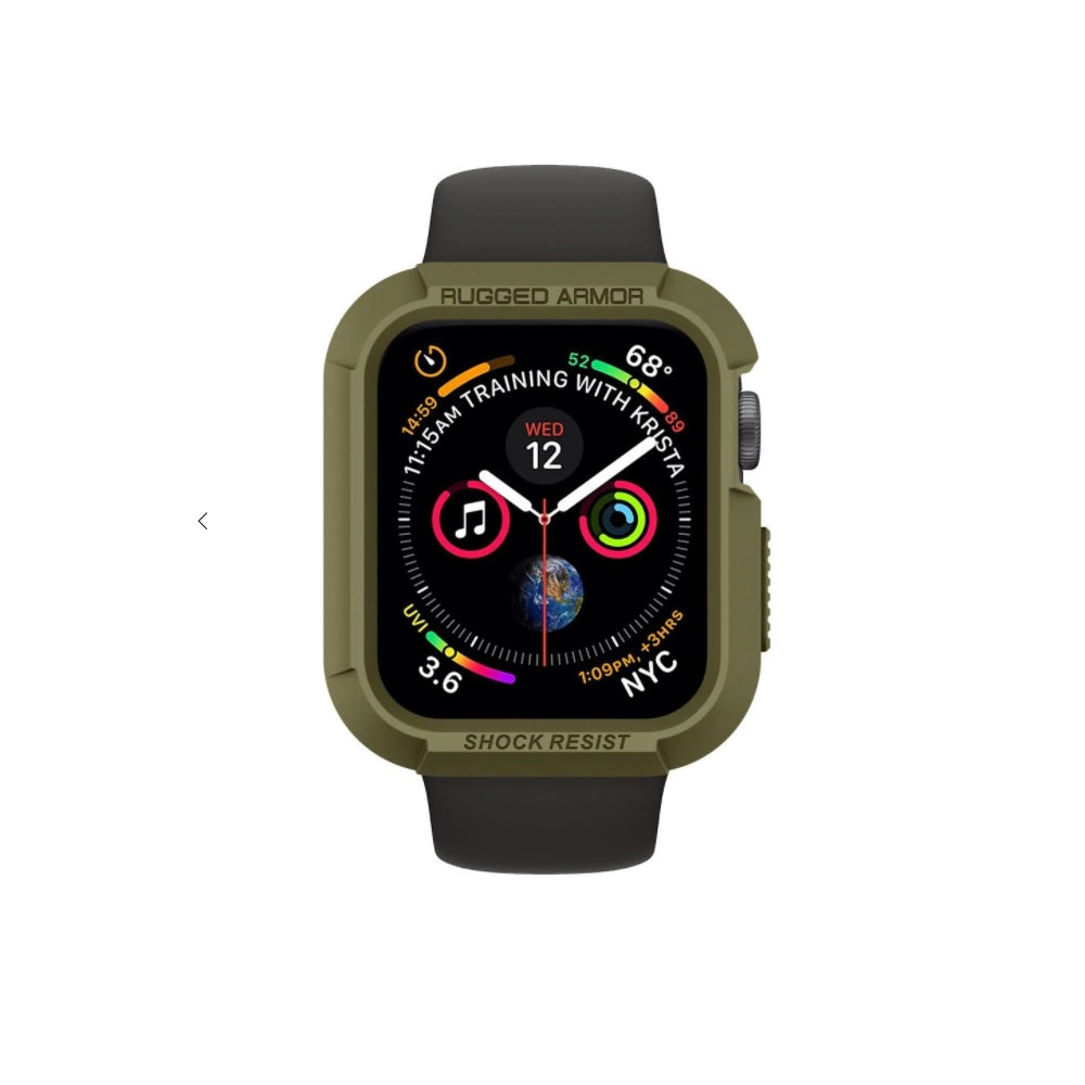 Estuche watch bumper spigen rugged armor apple 40 / 41 mm color verde