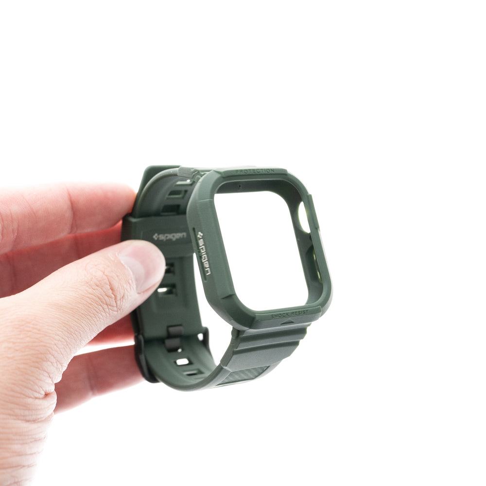 Spigen Rugged Armor Pro Case (Bumper & Wristband) 40mm 41mm Moss Green