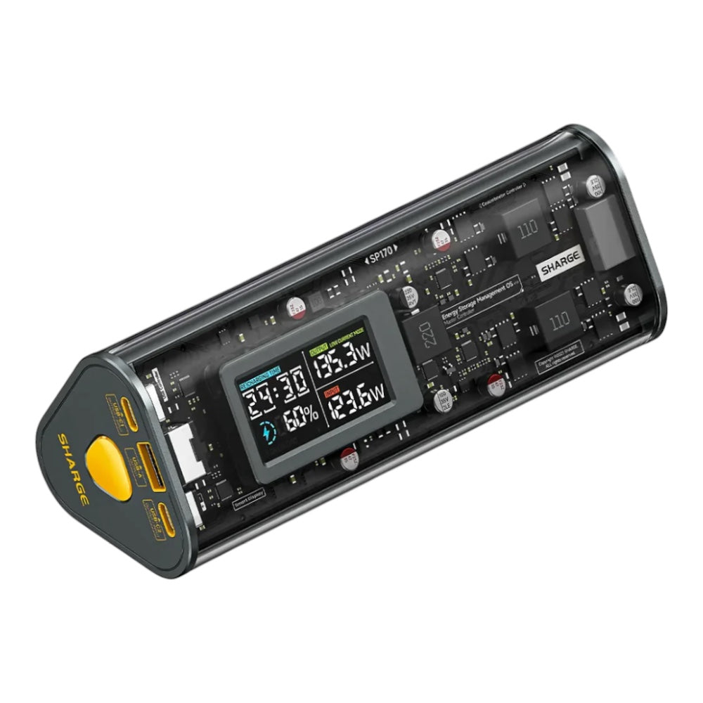 Accesorio sharge bateria shargeek 170 capacidad 24,000 mha black/yellow color negro