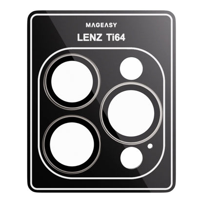 Accesorio mageasy vidrio templado camara iphone 16 pro max - iphone 16 pro lenz sapphire lens protector for 2024 iphone 3 lenses  color gris