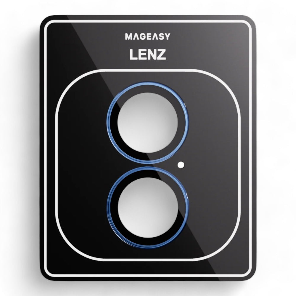 Accesorio mageasy vidrio templado camara iphone 16 lenz sapphire lens protector for 2024 iphone 2 lenses / 2 lenses large color azul