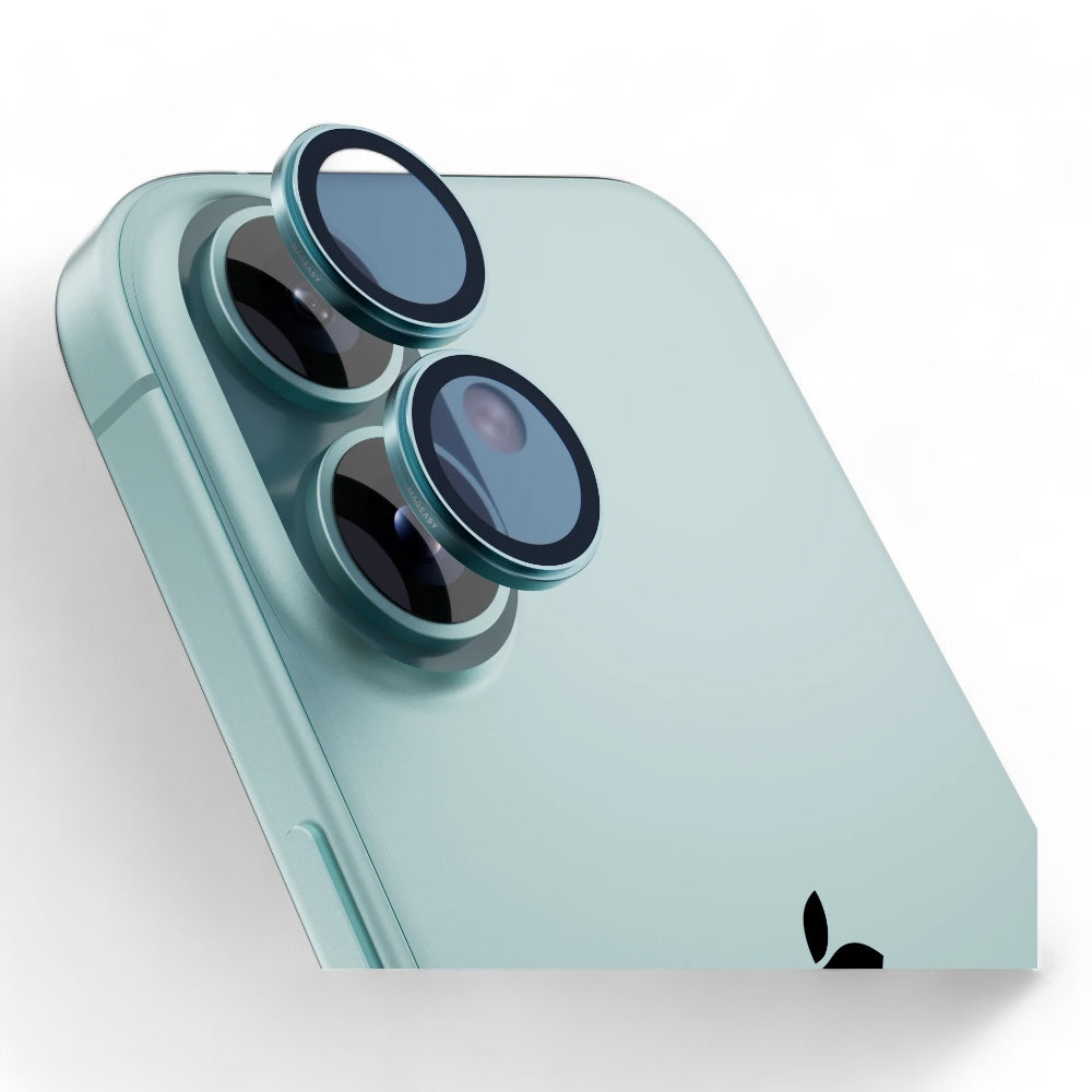 Accesorio mageasy vidrio templado camara iphone 16 lenz sapphire lens protector 2 lenses / 2 lenses large vista blue color celeste