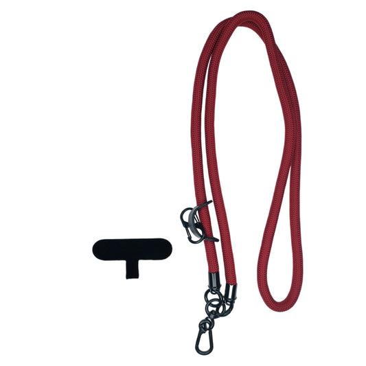 Accesorio El Rey Strap 8Mm 1.2 M Largo Con Sujetadora New Con Colgador De Llaves Y Audifonos Color Corinto DIGITALSHOP