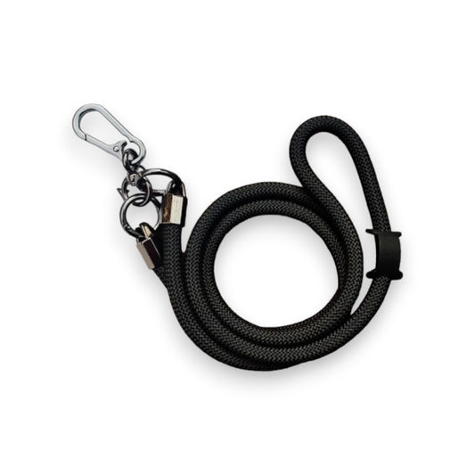 El Rey Strap Accessory 1.2 M Long With New Holder With Key Hanger And Headphones Black Color