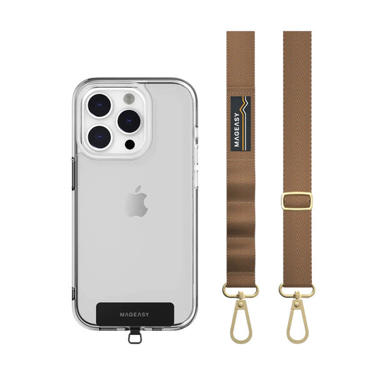 Switcheasy strap accessory 20 mm for any cell phone yellow (khaki) brown color