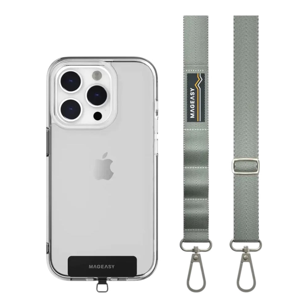 Accesorio mageasy strap 20 mm para cualquier celular color verde olivo ( misty blue )