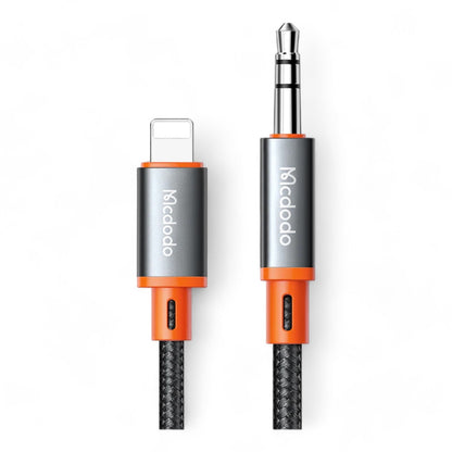 Adaptador mcdodo auxiliar ca-0780 lightning to 3.5mm aux jack cable castle series 1.2m color negro