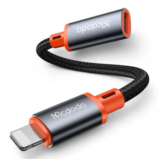 Adaptador Mcdodo Tipoc Ca-1440 Usb Type C To Lightning Converter Cable Castle Series Color Negro DIGITALSHOP