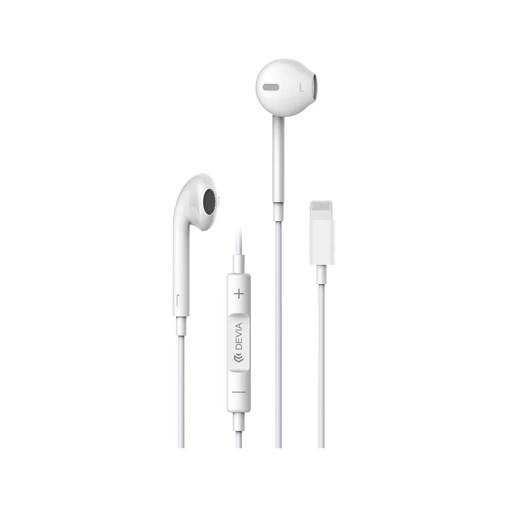 Devia Lightning Star Series Earbuds Lightning Earphone (Em026) White