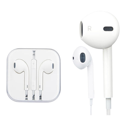 Apple plug headphones with 3.5 mm plug connector, white color