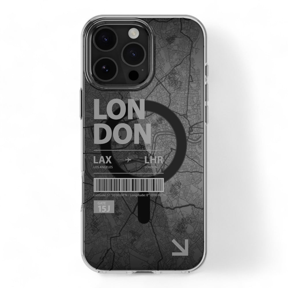 Estuche switcheasy skin iphone 16 pro max urban m 3d patterned shockproof case nyc color transparente/negro