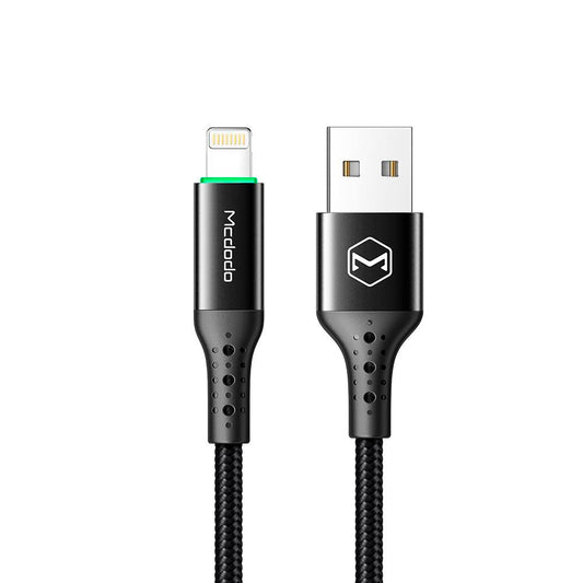 Ca-8063 auto power off fast charge usb a lightning cable 1.8m largo negro