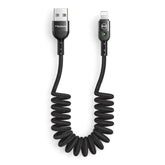 Cable mcdodo lightning ca-6410 omega series cable de datos y a lightning colocho longitud 1.8 m color negro