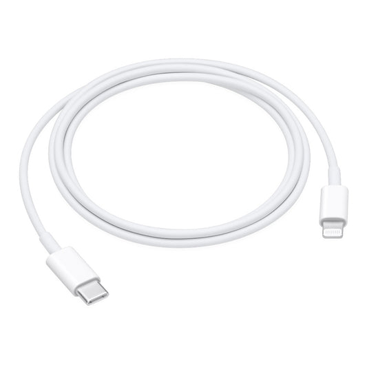 Cable apple tipo c  usb-c a lightning (1 m) con empaque retail color blanco