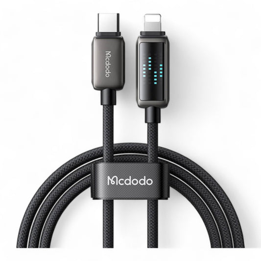 mcdodo type c cable ca-6570 36w usb-c to lightning data cable / 36w super fast black color