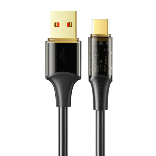 Mcdodo USB Cable CA-2082 - 1.8 meters with auto disconnect function with display for USB to Lightning indicator, black color