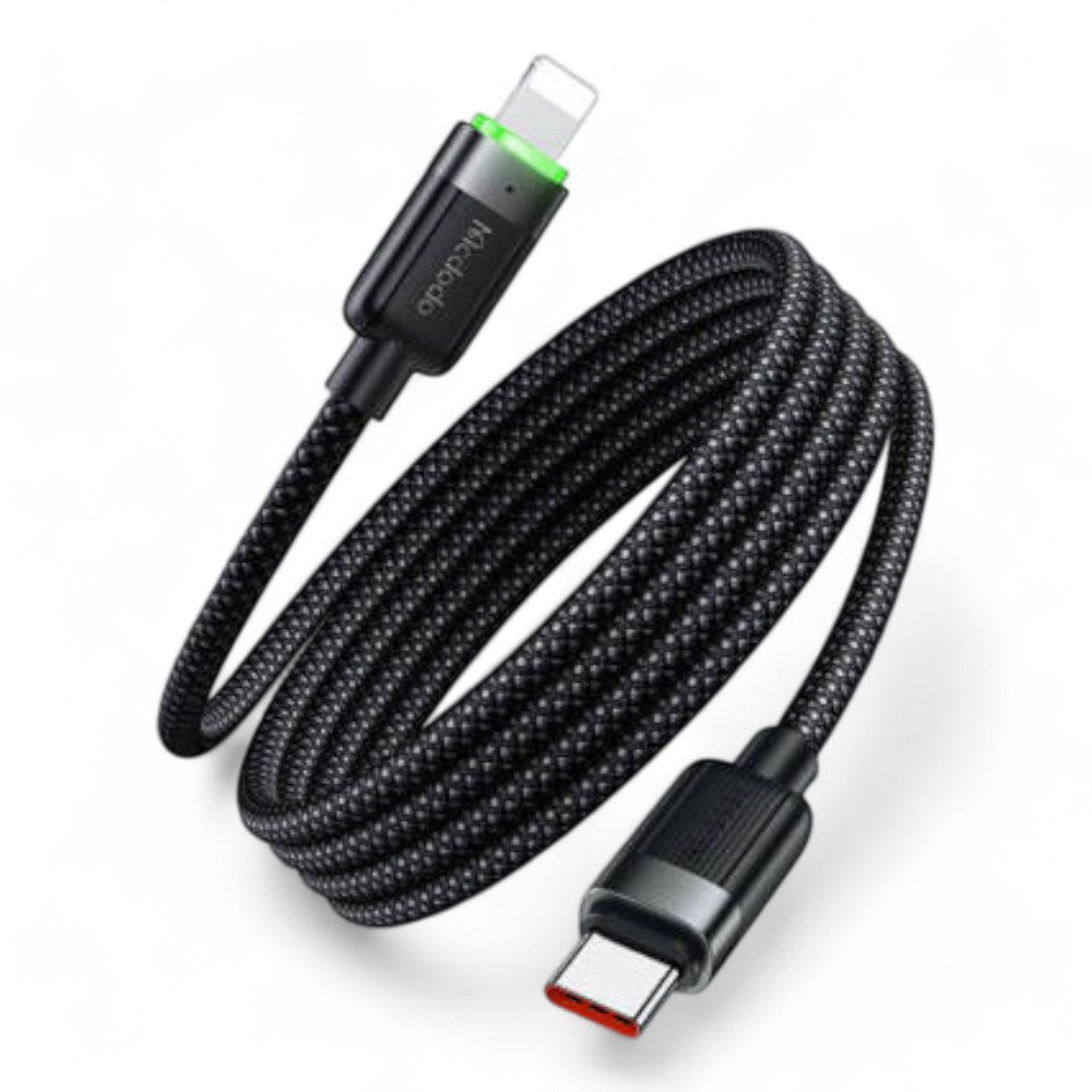 Cable mcdodo usb ca-201 usb-c to lightning 36w magnetic self-winding cable color negro DIGITALSHOP