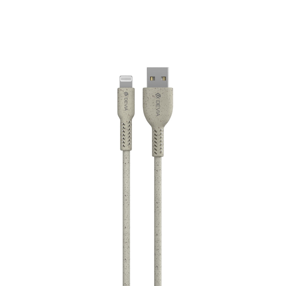 Cable devia usb organico opcion 2 cable usb to lightning color beige DIGITALSHOP