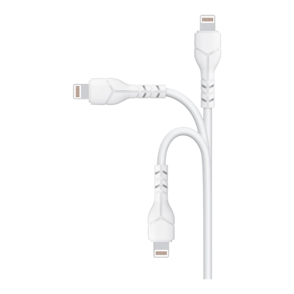 Cable devia usb devia lightning kintone series economico ec406 color blanco