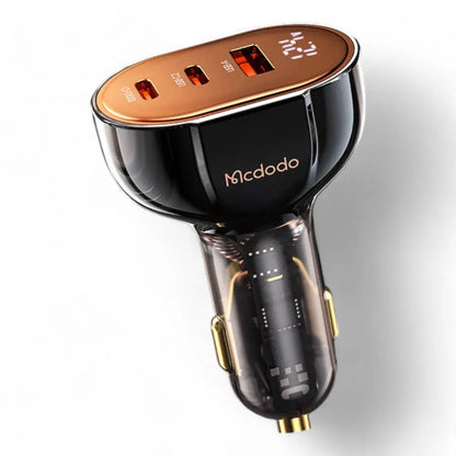 Cargador mcdodo carro cc-2310 100w pd car charger - prism series (3 ports, digital display) color negro DIGITALSHOP