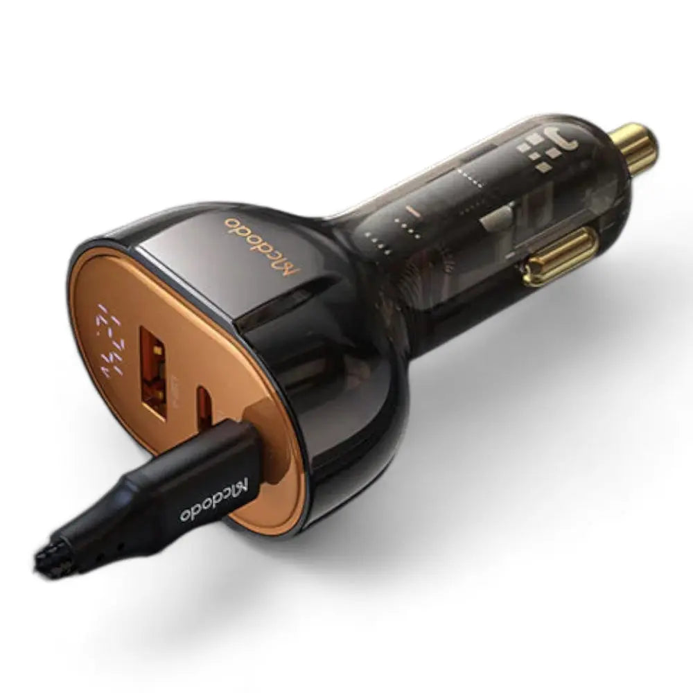 Cargador mcdodo carro cc-2310 100w pd car charger - prism series (3 ports, digital display) color negro DIGITALSHOP