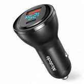 Cargador mcdodo carro cc-5670 aurora series 95w usb-a + usb-c dual-ports car charger with digital display color negro