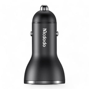 Cargador mcdodo carro cc-5670 aurora series 95w usb-a + usb-c dual-ports car charger with digital display color negro