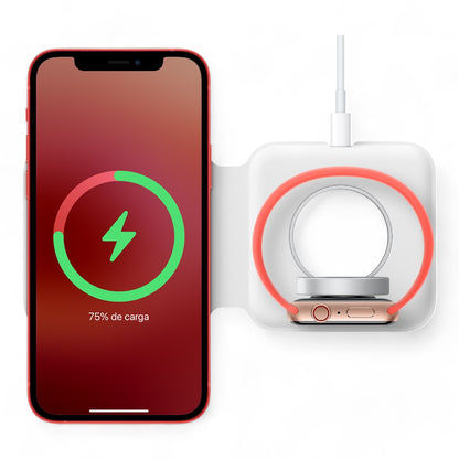 Cargador apple magsafe duo color blanco