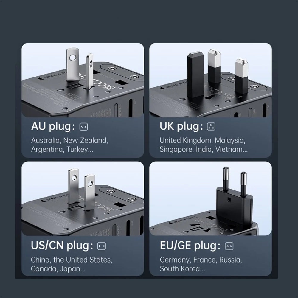 Cargador mcdodo cp-4290 pared  de viaje universal  de 33w 3 puertos carga r‡pida color negro