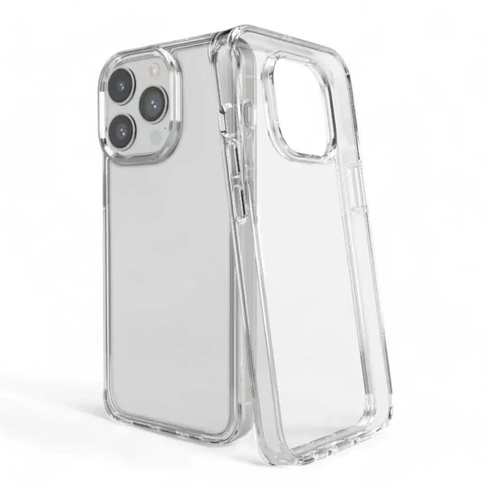 Estuche el rey boton iphone 15 botones gris color transparente DIGITALSHOP