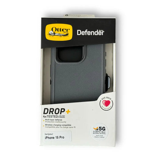 Estuche otterbox defender iphone 15 pro color gris DIGITALSHOP