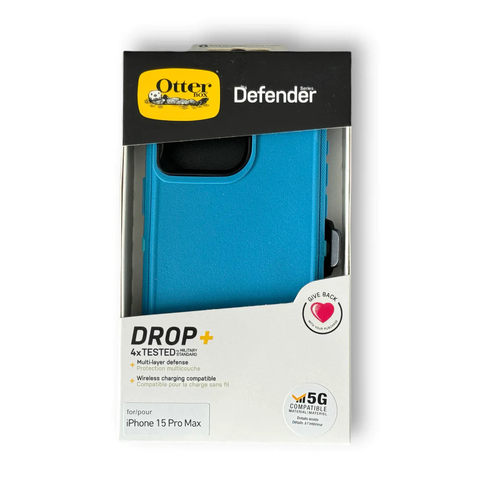 Estuche otterbox defender iphone 15 pro max color turquesa