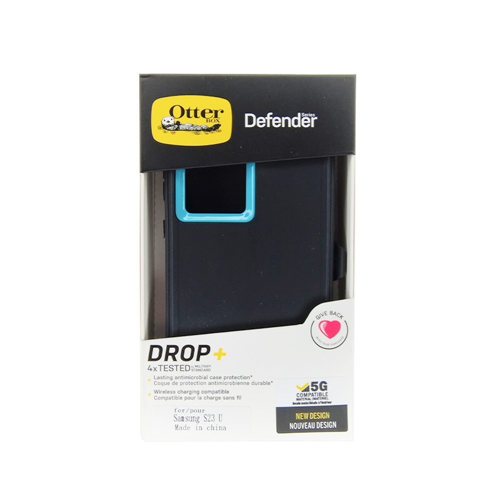 estuches proteccion otterbox defender samsung s23 ultra color negro / turquesa