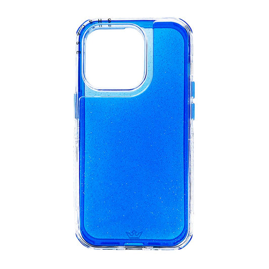 Estuche el rey glitter iphone 14 pro max defender color azul