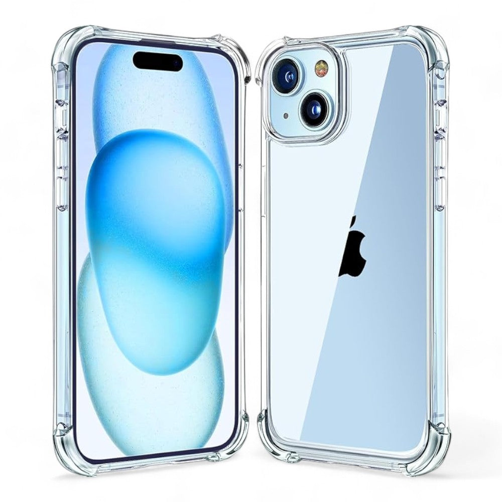 estuche transparente el rey hard case apple iphone 15 plus color transparente