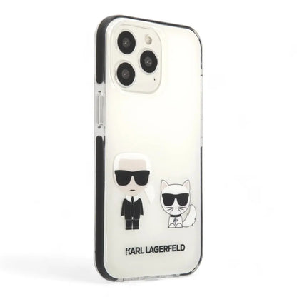 Estuche karl lagerfeld hard case iphone 13 pro max  - hc tpe k&choupette bodies white color transparente DIGITALSHOP