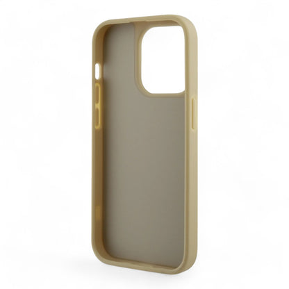 Estuche guess hard case iphone 15 pro pc/tpu gold hard case rhinestone triangle color dorado