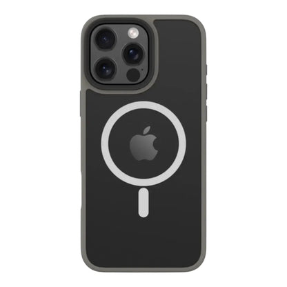 Estuche devia magsafe iphone 16 pino series magnetic shockproof case color gris/oscuro